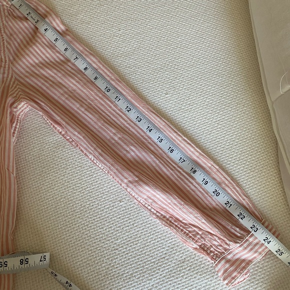 Rag & Bone Peach and White Striped Shirt Size Large - Picture 12 of 16